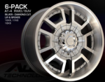 chrome rims, custom rims 6-Pack Siver