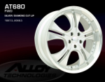 chrome rims, custom rims At680 Silver