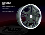 chrome rims, custom rims At690 Black