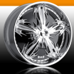 chrome rims, custom rims Spine spinner