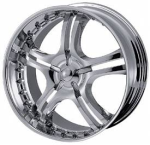 chrome rims, custom rims Km126 Five