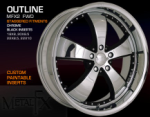 chrome rims, custom rims OUTLINE CHROME BLACK INSERT