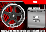 chrome rims, custom rims Mz1 Blacke