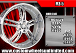 chrome rims, custom rims Mz5