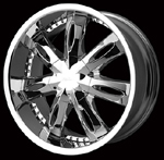 chrome rims, custom rims Witchy 552