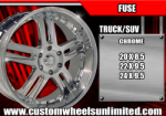 chrome rims, custom rims Fuse