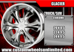 chrome rims, custom rims Glacier