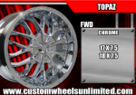 chrome rims, custom rims Topaz