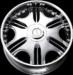 chrome rims, custom rims Mandretti