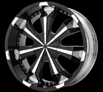 chrome rims, custom rims Black Ice 57