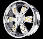 chrome rims, custom rims Poison 54
