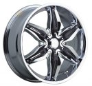 This is a very clean wheel, with the the black inserts and the chrome rivets and 6 spokes. When you wake up in the morning you will love to see this wheel on your vehicle. This wheel will chop the street up.