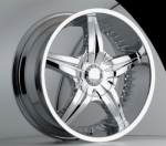 The Akuza Creepin 324 chrome wheel is a wonderful wheel to have. When you wake up in the morning you will love to see this wheel on your vehicle. This wheel has a deep lip and the 5 spokes this wheel will chop the streets hard.