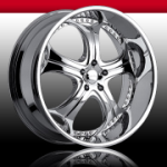 This is a beautiful wheel. When you wake up in the morning you will love to see this wheel on your vehicle. This wheel has a deep lip with the rivets to accent the wheel and with the 5 spokes and exposed lugs this wheel will chop the streets hard.