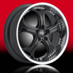 This is a beautiful wheel. When you wake up in the morning you will love to see this wheel on your vehicle. This wheel has a deep lip with the rivets to accent the wheel and with the 5 spokes and exposed lugs this wheel will chop the streets hard.