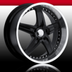 This is a beautiful wheel. When you wake up in the morning you will love to see this wheel on your vehicle. This wheel has a deep lip with the rivets to accent the wheel and with the 5 spokes and exposed lugs this wheel will chop the streets hard.