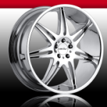 This is a beautiful wheel. When you wake up in the morning you will love to see this wheel on your vehicle. This wheel has a deep lip with 7 dual spokes and exposed lugs this wheel will chop the streets hard.