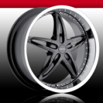This is a beautiful wheel. When you wake up in the morning you will love to see this wheel on your vehicle. This wheel has a deep lip with the rivets to accent the wheel and with the5 dual spokes this wheel will chop the streets hard.