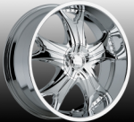 This is a beautiful wheel. When you wake up in the morning you will love to see this wheel on your vehicle. This wheel has a deep lip with the rivets to accent the wheel and with the 5 spokes this wheel will chop the streets hard.